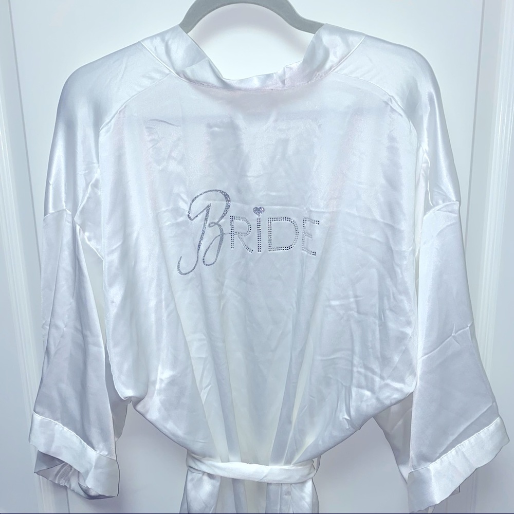 Victoria’s Secret White Satin “Bride” Robe